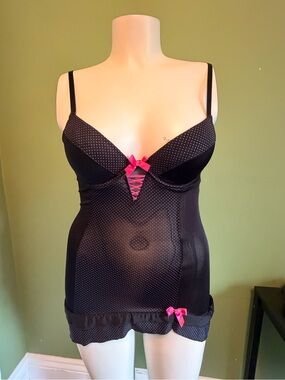 Rampage  intimates & Pink Lace-Trim Chemise Nightdress